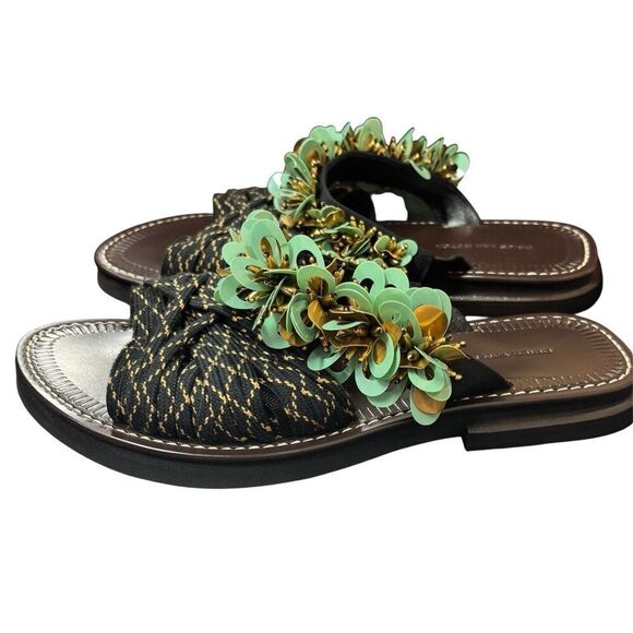 DRIES VAN NOTEN Embellished Leather Sandals NWB Size 37 1/2 - Picture 2 of 13